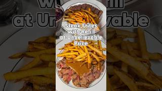 Steak Frites with Refill at Unbelievable Price in NYC [upl. by Airdnna]