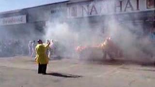 Chinese Fireworks  New Year with Lion Dance [upl. by Adnilrev]