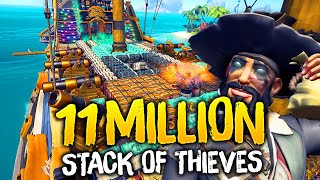 We STACKED 11MILLION GOLD WORTH OF LOOT on OUR GALLEON [upl. by Marek722]