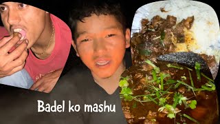 Badel ko Mashu Gravy with Basmati RiceWild Boar meat in Nepali🇳🇵style gurjakhanifoodVlog [upl. by Akinnor]