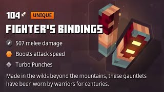 How to get Fighters Bindings Minecraft Dungeons Unique Gauntlets [upl. by Haggai]