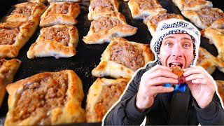 Iconic LEBANESE LAMB PIES in Baalbek  ANCIENT TEMPLE RUINS in Lebanon [upl. by Ecydnak]