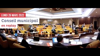 Conseil municipal de Mérignac  séance du 28 mars 2022 [upl. by Skees]