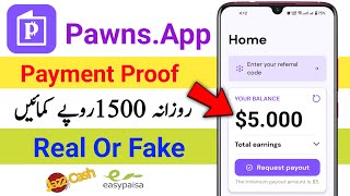 pawns app payment Proof  pawns app real or fake  how to Earn money in Pakistan [upl. by Ettennil]