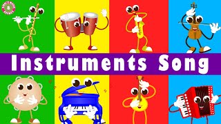 Instruments Song  Toddler Rhymes  Educational Kids Song  Bindis Music amp Rhymes [upl. by Pol]