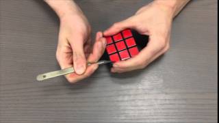 Taking stickers off Rubiks Cube [upl. by Strohben819]