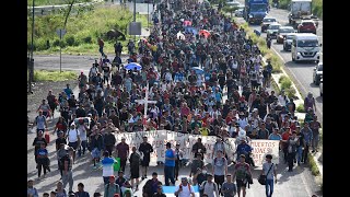 Parte desde Tapachula nueva caravana migrante [upl. by Peoples]