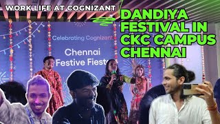 Dandiya🤼‍♂️ celebration in cognizant chennai campus  work life in cognizant 🥳  vlog127 [upl. by Arrehs]