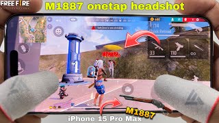 iPhone 15 Pro Max 1 vs 4 free fire full map gameplay one tap headshot with 3 finger handcam [upl. by Sargent358]