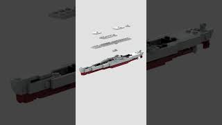 LEGO USS Iowa Battleship BB61 MOC SpeedBuild Animation shorts [upl. by Narrat623]