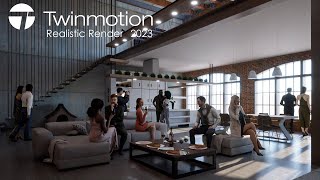 Twinmotion 2023 Loft apartment render workflow [upl. by Whitelaw]