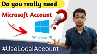 Local Account vs Microsoft Account windows 10 HINDI [upl. by Ruford960]