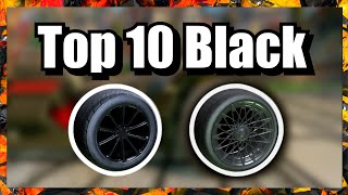 TOP 10 Black Wheels In Rocket League [upl. by Krell765]