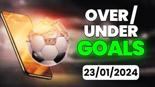 CASHOUT Big with Over amp Under Football Betting Tips Today Jan 23 [upl. by Aikit]