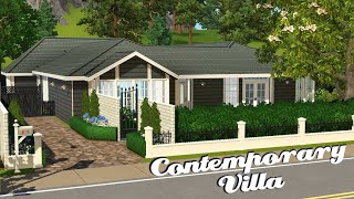 Sims 3 Speed Build  Contemporary Villa [upl. by Annoyek]