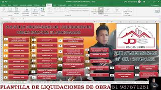 PLANTILLA EXCEL DE LIQUIDACIONES DE OBRAS PUBLICAS 2023 [upl. by Ahgiel]