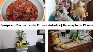 Compras Bochechas de Porco estufadas  Decoração de Páscoa [upl. by Liddie]