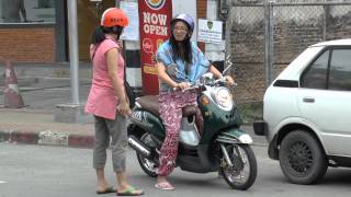 Motorbike accident with Chinese rider in Thailand [upl. by Eah131]