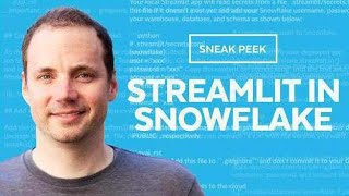 Streamlit In Snowflake  Sneak Peek  Demo [upl. by Namyaw]