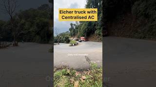 horsepower Eicher truck with centralised AC in sharp curve ghat road drivingskills [upl. by Elnukeda]