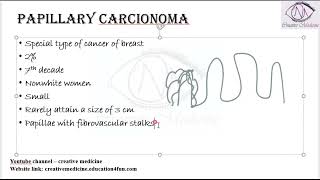 Lec 26 Carcinoma Breast Papillary Carcinoma  Breast [upl. by Kosel700]