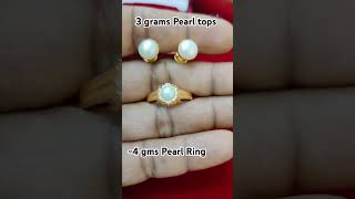 gold jewellery pearltopspearl ring [upl. by Atilam]