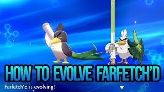 HOW TO EVOLVE FARFETCHD TO SIRFETCHD  Pokemon Sword and Shield [upl. by Atiuqad]