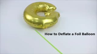 How to deflate a foil balloon [upl. by Aicilat]