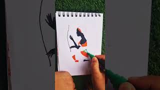 Creative drawing  Abstract drawing shorts viral art [upl. by Onitsirc]