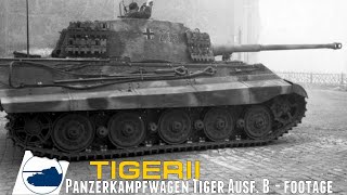 Rare WW2 Tiger II quotKönigstigerquot Panzerkampfwagen Tiger Ausf B  Footage [upl. by Sopher]