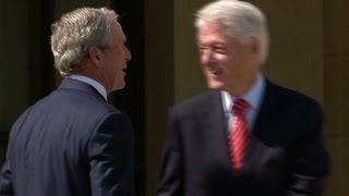 Clinton pokes fun at Bushs paintings [upl. by Etrem579]