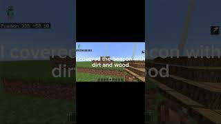 Dirt and wood beacons Minecraft minecraft trick viral [upl. by Aiekahs212]