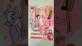 perfect pink stationery items  barbie pencil case unicorn sharpner stationery schoolsupplies [upl. by Onibla]