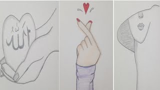 4 Easy Drawing Ideas  Pencil sketch Tutorials  Art Videos [upl. by Ekal]