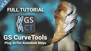 NEW GS CurveTools  Full Tutorial  Maya Plugin Hair Cards Game Hair [upl. by Evetta]