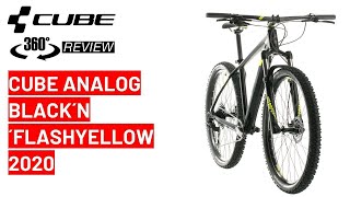 Cube ANALOG black´n´flashyellow 2020 360 Bike review [upl. by Gnurt]