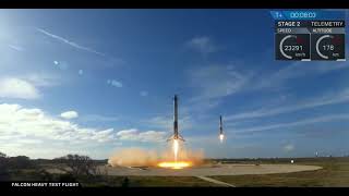 LOUD SONIC BOOMS  Falcon Heavy Landing with sound [upl. by Suravart732]