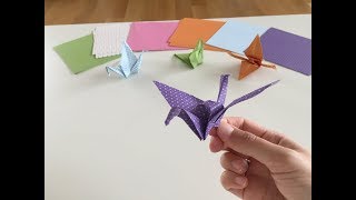 CÓMO HACER UNA GRULLA DE PAPEL  LAS MIL GRULLAS DE PAPEL [upl. by Vokay]