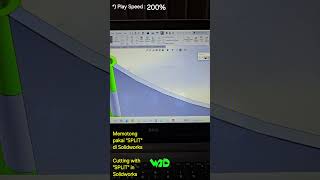 Cutting with SPLIT in Solidworks solidworks design cad [upl. by Ruzich]