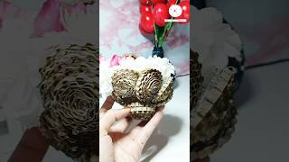 simple miniature cardboard flower vase making videocreative arkpleasesubscribe [upl. by Truda]