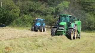 Silage 12  Baling with McHale and Raking with Claas [upl. by Ahsrop499]