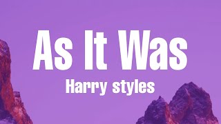 Harry Styles  As It Was Lyrics [upl. by Blatt]