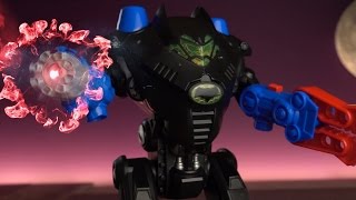 Imaginext Batman Toys  Bane Steals Super Friends Robo Batcave Robot [upl. by Cyb]