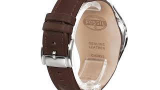 Fossil Coachman CH2891 reloj con correa de cuero marrón con cronógrafo para hombre [upl. by Haisoj156]