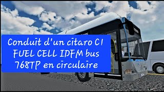 Conduit dun citaro C1 FUEL CELL IDFM bus 768TP en circulaire PBS [upl. by Eelyek]