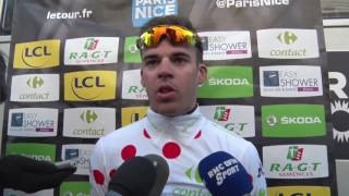 Lilian Calmejane  interview darrivée  7e étape  ParisNice 2017 [upl. by Fredela]