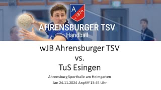 Handball OL wJB Ahrensburger TSV vs TuS Esingen am 24112024 [upl. by Annahc87]