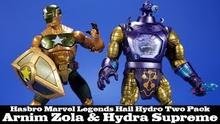 Marvel Legends Hail Hydra Supreme Captain America and Arnim Zola Action Figure Two Pack Review [upl. by Legyn]