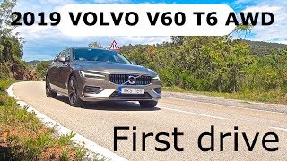 2019 Volvo V60 T6 AWD first drive [upl. by Yenobe283]