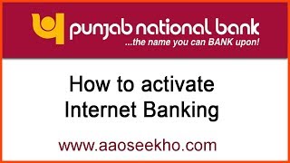 Eng How to do registration for internet banking in PNB online activation of net banking in PNB [upl. by Mcdermott497]